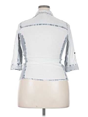 Elan 3/4 Sleeve Button-Down Shirt (view 2)