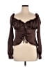 Majorelle Brown Long Sleeve Blouse Size XL - photo 1