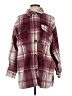 Forever 21 Plaid Burgundy Coat Size S - photo 1