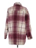 Forever 21 Plaid Burgundy Coat Size S - photo 2