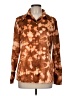 MNG 100% Polyester Floral Brown Long Sleeve Blouse Size 8 - photo 1