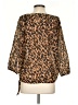 Neiman Marcus Animal Print Brown 3/4 Sleeve Blouse Size 27 waist - photo 2