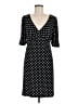 Connected Apparel Polka Dots Black Casual Dress Size 6 - photo 1