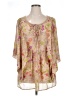 Signature Studio 100% Polyester Pink 3/4 Sleeve Blouse Size 1X - photo 1