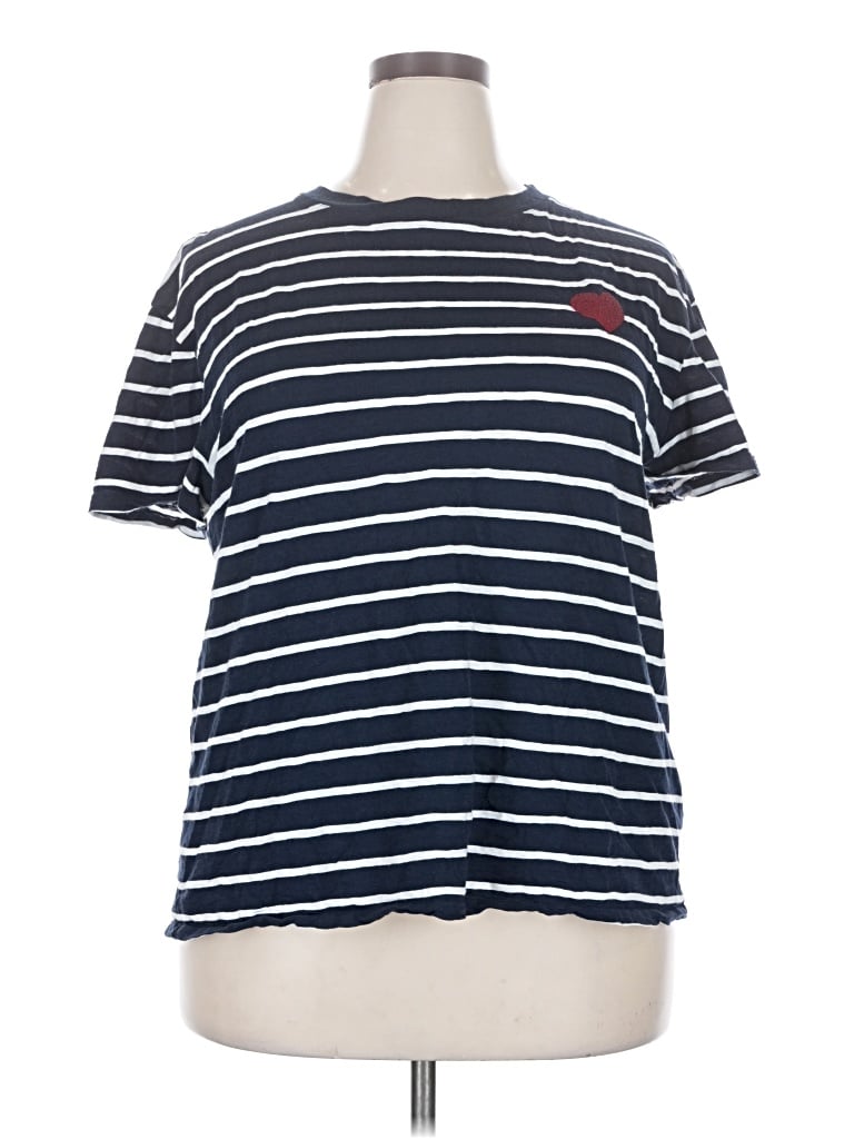 Pre-owned Caslon Short Sleeve T-shirt In Blue