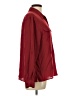 Laura Scott 100% Polyester Burgundy Long Sleeve Blouse Size L - photo 4