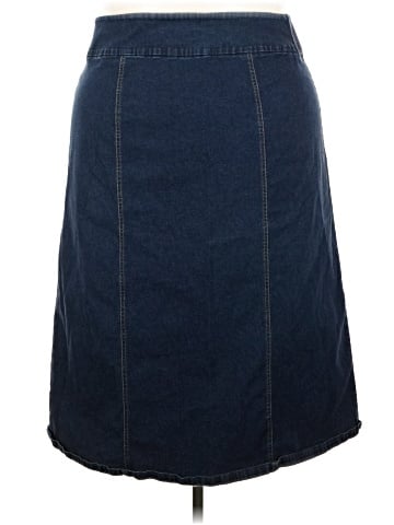 Woman Within Denim Skirt (view 2)