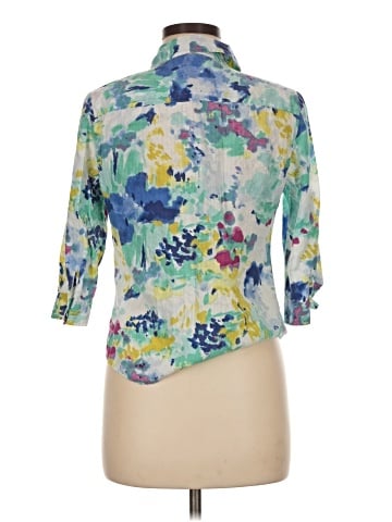 Karen Scott 3/4 Sleeve Button-Down Shirt (view 2)