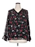 Lane Bryant 100% Polyester Black Long Sleeve T-Shirt Size 18 - photo 1