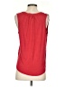 Ann Taylor LOFT 100% Polyester Red Sleeveless Blouse Size S - photo 2