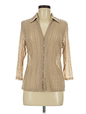 Absolutely Famous 3/4 Sleeve Button-Down Shirt (view 1)