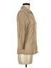 Absolutely Famous Metallic Tan 3/4 Sleeve Button-Down Shirt Size M - photo 4