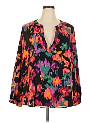 Shein Curve Long Sleeve Blouse (view 1)