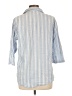 The Paragon Stripes Blue 3/4 Sleeve Button-Down Shirt Size L - photo 2