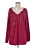 MICHAEL Michael Kors Burgundy Long Sleeve Blouse Size M - photo 1