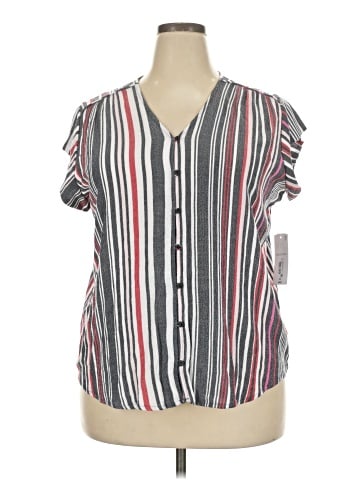 Liz Claiborne Short Sleeve Blouse (view 1)