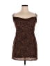 Majorelle 100% Polyester Animal Print Brown Cocktail Dress Size XL - photo 1