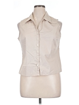 Petite Sophisticate Sleeveless Button Down Shirt