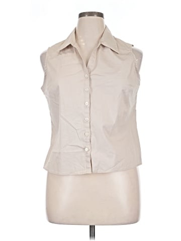 Petite Sophisticate Sleeveless Button-Down Shirt (view 1)
