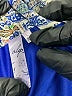 Alya 100% Polyester Paisley Blue Cocktail Dress Size L - photo 7