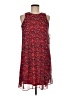 Calvin Klein 100% Polyester Floral Red Casual Dress Size 6 - photo 1