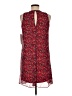 Calvin Klein 100% Polyester Floral Red Casual Dress Size 6 - photo 2