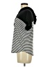 Staccato Stripes Black Short Sleeve Turtleneck Size M - photo 5