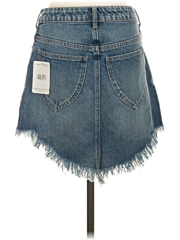 We the Free Denim Skirt (view 2)
