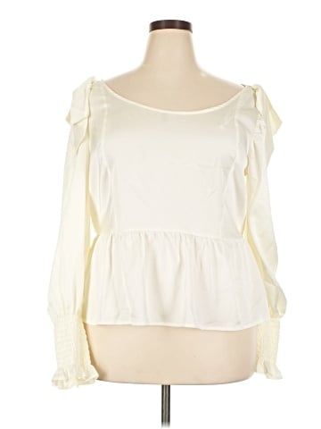 ELOQUII Elements Long Sleeve Blouse (view 1)