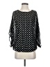 Sara Michelle 100% Polyester Polka Dots Black 3/4 Sleeve Blouse Size S - photo 1