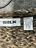 Silx 100% Silk Animal Print Brown Short Sleeve Silk Top Size S - photo 7