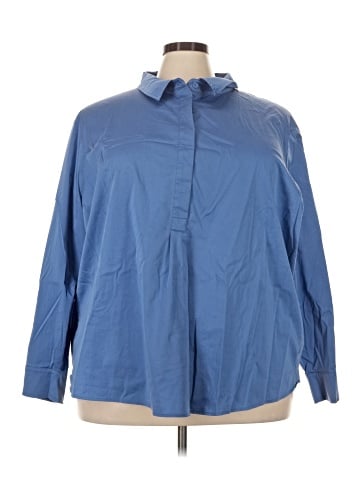 Universal Standard Long Sleeve Button-Down Shirt (view 1)