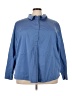 Universal Standard Blue Long Sleeve Button-Down Shirt Size 30 - 32 - photo 1