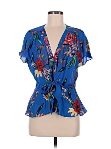 Parker Short Sleeve Silk Top (view 1)