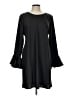 J.Crew 100% Polyester Solid Black Casual Dress Size 12 - photo 1
