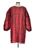 J.Crew 100% Polyester Plaid Red Casual Dress Size L - photo 1