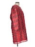 J.Crew 100% Polyester Plaid Red Casual Dress Size L - photo 4