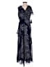 Chaps 100% Polyester Blue Black Casual Dress Size 4 - photo 1