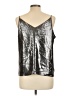 Express 100% Polyester Metallic Silver Sleeveless Top Size L - photo 2