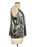 Express 100% Polyester Metallic Silver Sleeveless Top Size L - photo 4