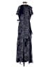 Chaps 100% Polyester Blue Black Casual Dress Size 4 - photo 2
