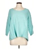 Flax 100% Linen Solid Teal 3/4 Sleeve Top Size 10 (M) - photo 1