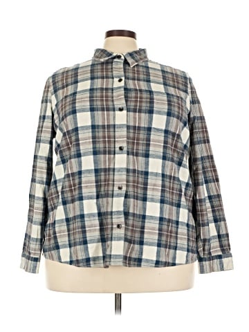 L.L.Bean 3/4 Sleeve Button-Down Shirt (view 1)