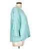 Flax 100% Linen Solid Teal 3/4 Sleeve Top Size 10 (M) - photo 4