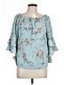 Vine & Love Blue 3/4 Sleeve Blouse Size L - photo 1