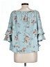 Vine & Love Blue 3/4 Sleeve Blouse Size L - photo 2