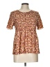Style&Co 100% Nylon Brown Short Sleeve Blouse Size L - photo 1
