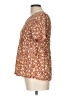 Style&Co 100% Nylon Brown Short Sleeve Blouse Size L - photo 5