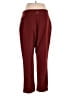 Lands' End Solid Burgundy Brown Casual Pants Size L - photo 2