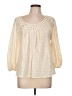 Max Studio 100% Cotton Ivory 3/4 Sleeve Blouse Size L - photo 1